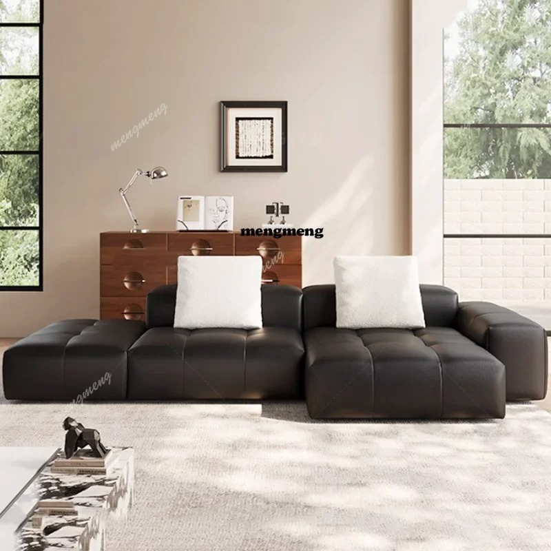 Home Cinema Room Design - Nordisches Leder-Kompressionssofa Minimalistischer Luxus-Relaxsessel Kino-Kompressionssofa Schlafzimmer-Design