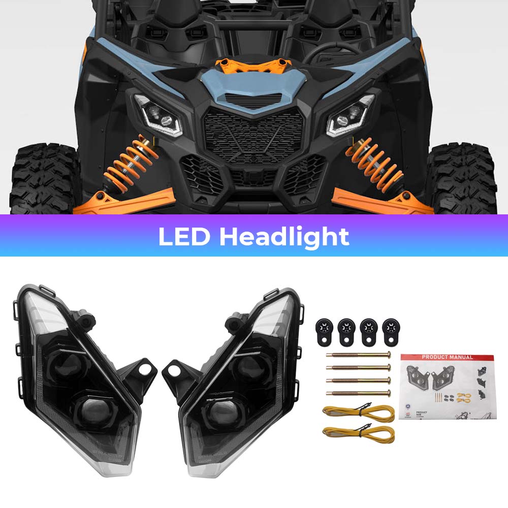 Home Cinema Imax - 60W UTV Front-LED-Scheinwerfer Superheller Fern-/Abblendlicht-Scheinwerfer für