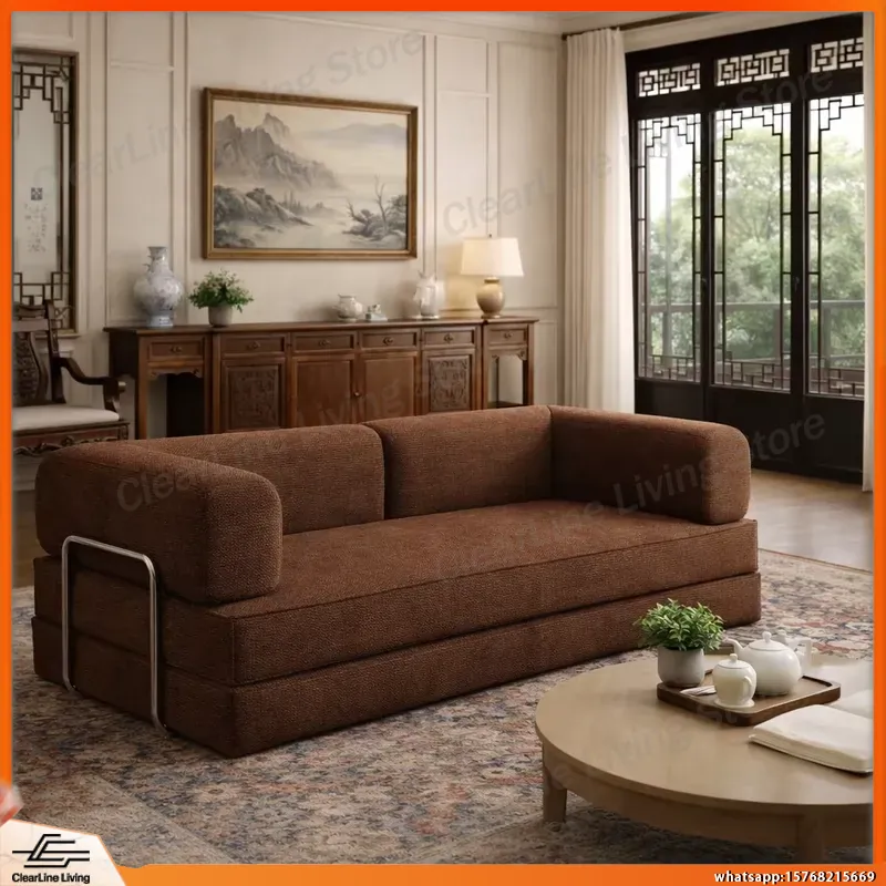 Home Cinema In Small Room - 2026 Designs 2-Sitzer Stoff-Schlafsofa Braun Konvertierbares