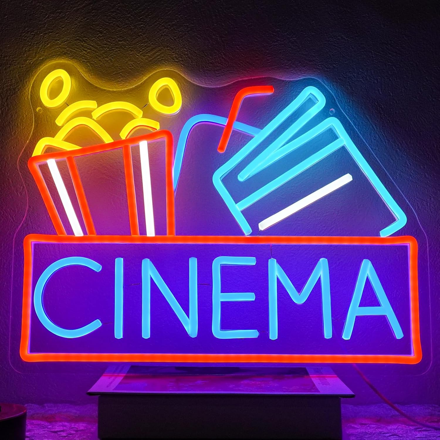 Home Cinema Night - Kino-Neonschild, USB-betrieben, LED, dimmbar, LED, islamisches