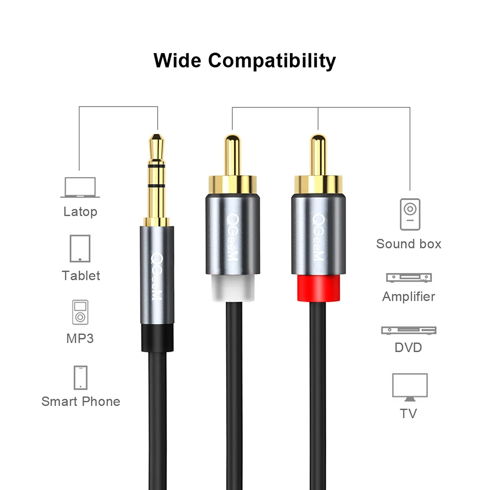 QGeeM RCA-Kabel 2RCA auf 3,5mm – Home Cinema Marantz Bewertung und Preis