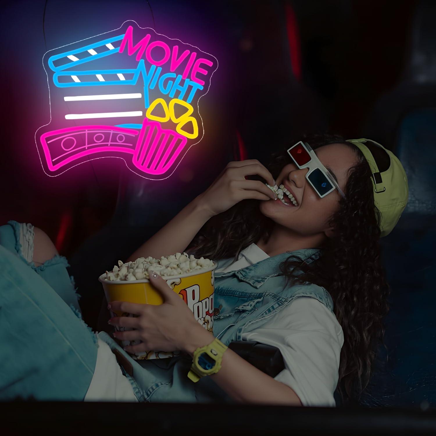 Filmnacht-Neonschild USB-dimmb – Home Cinema Night Bewertung und Preis