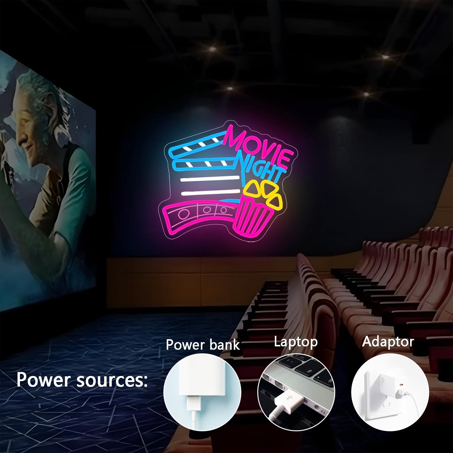 Filmnacht-Neonschild USB-dimmb – Home Cinema Night Bewertung und Preis