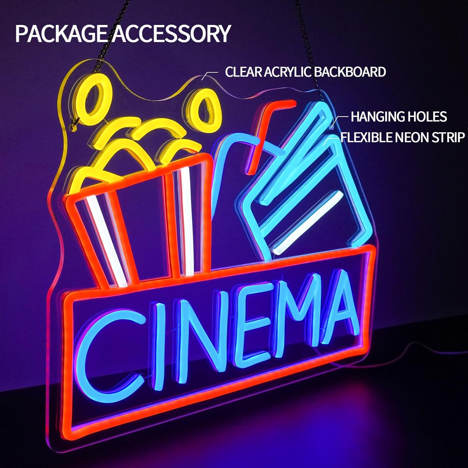 Kino-Neonschild, USB-betrieben – Home Cinema Night Bewertung und Preis