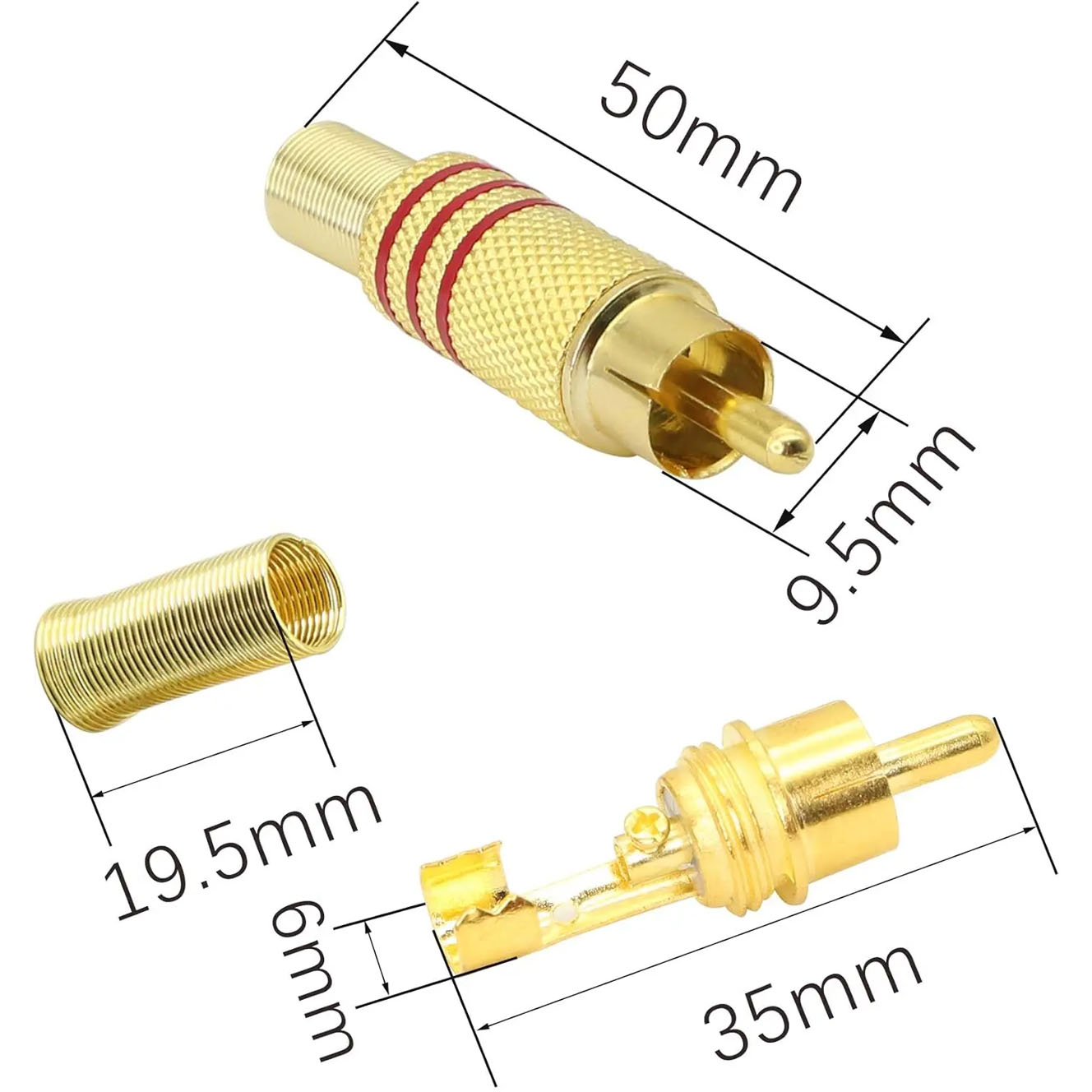 4 Stück RCA-Stecker Vergoldet  – Home Cinema Marantz Bewertung und Preis