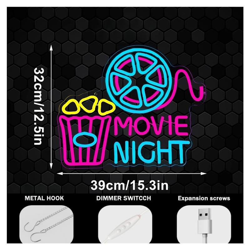 Neonschild „Movie Night“, Popc – Home Cinema Night Bewertung und Preis